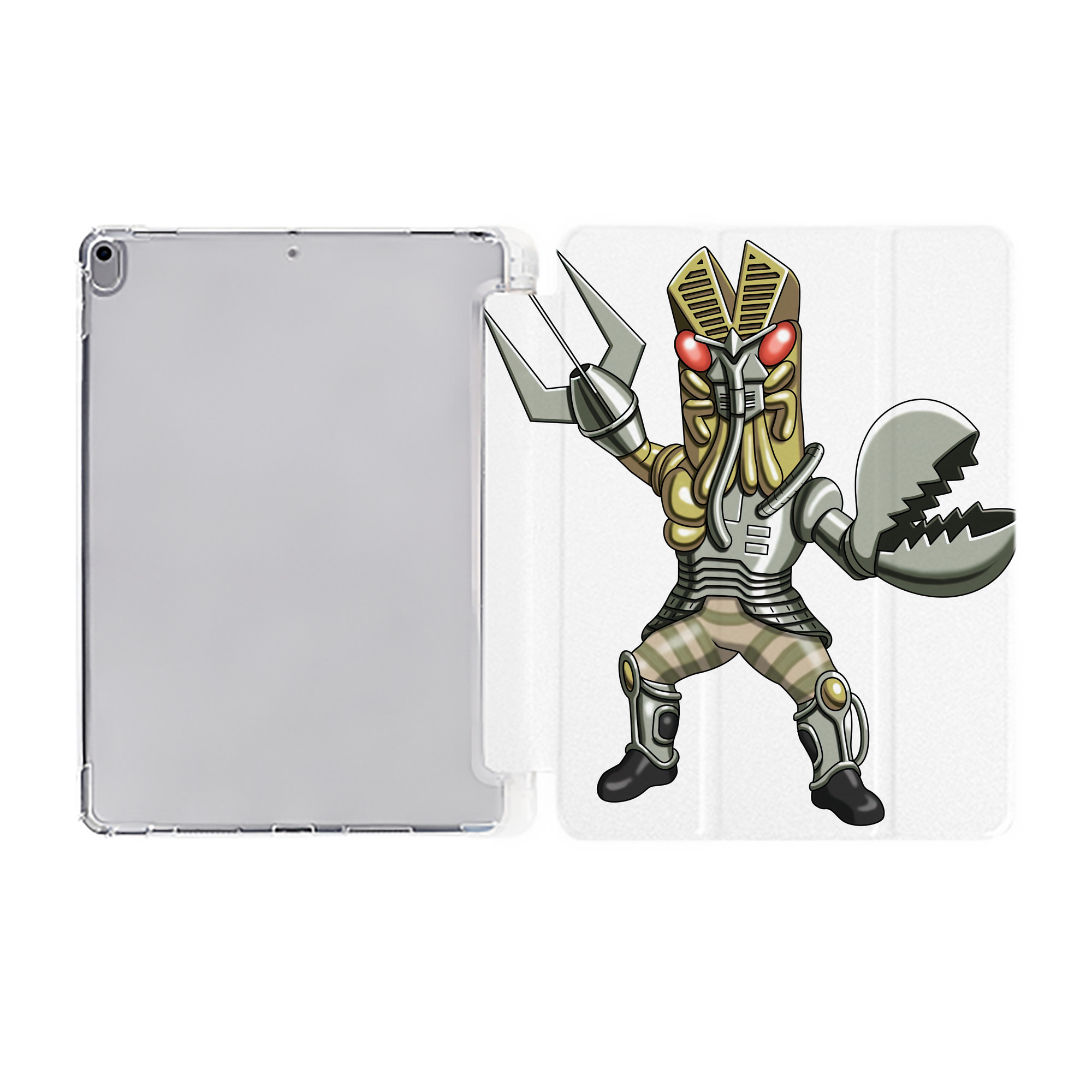 （画像用） ウルトラマン Ultraman IPad ケース ペン収納付き 三つ折りスタンド PUレザー×シリコン 対応機種9.5/10.5/10.9インチ